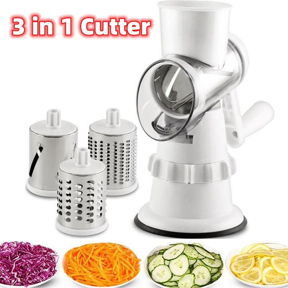 3-in-1 Manual Vegetable Slicer & Grater - Tech Buddy